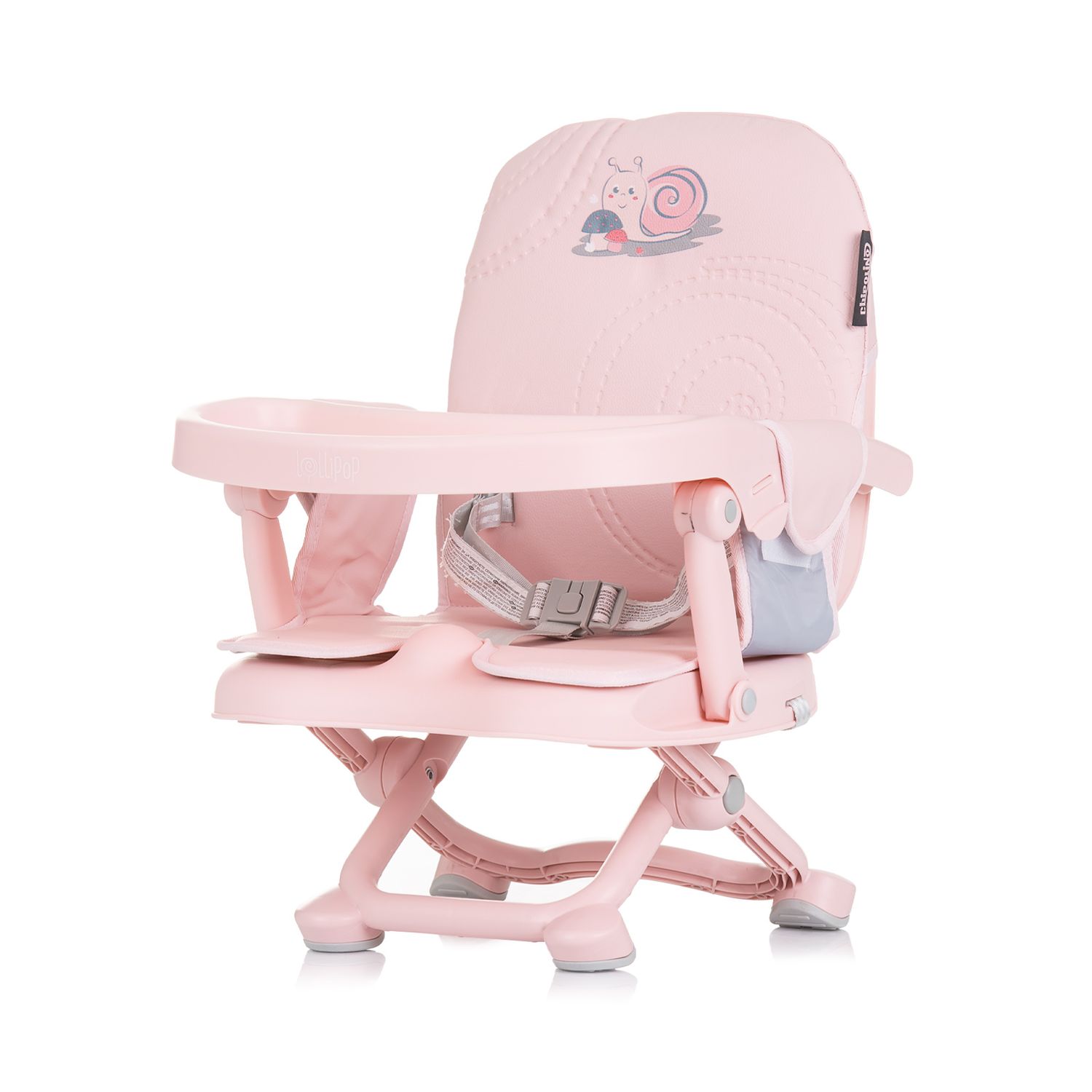 Chipolino Kinderstuhl Lollipop Sitzerhöhung Boostersitz Tisch abnehmbar klappbar rosa Baby