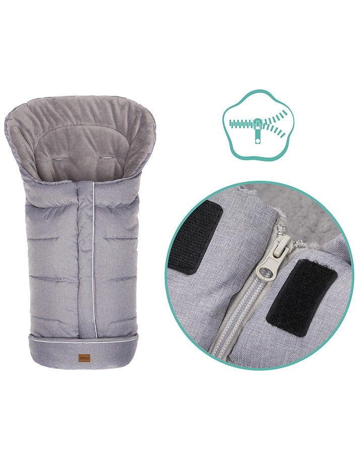 Fußsack K2 SOFT MELANGE in hellgrau melange