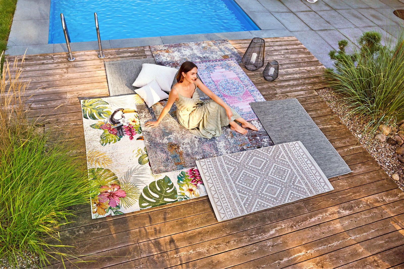 Outdoorteppich OTTAWA 160 x 220 cm beige