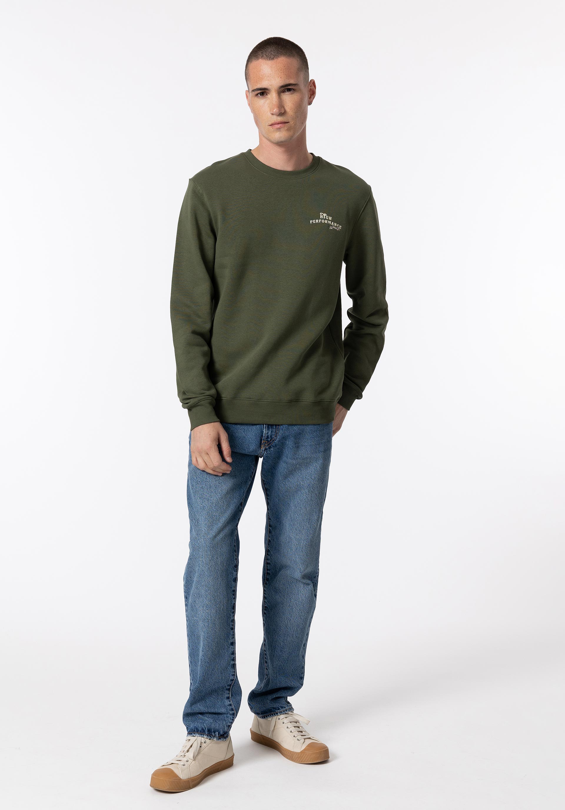 Sweatshirt com Estampado e Bordado Frontal