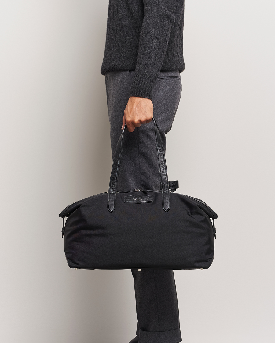 Smythson Canvas Norton Small Travel Bag Black