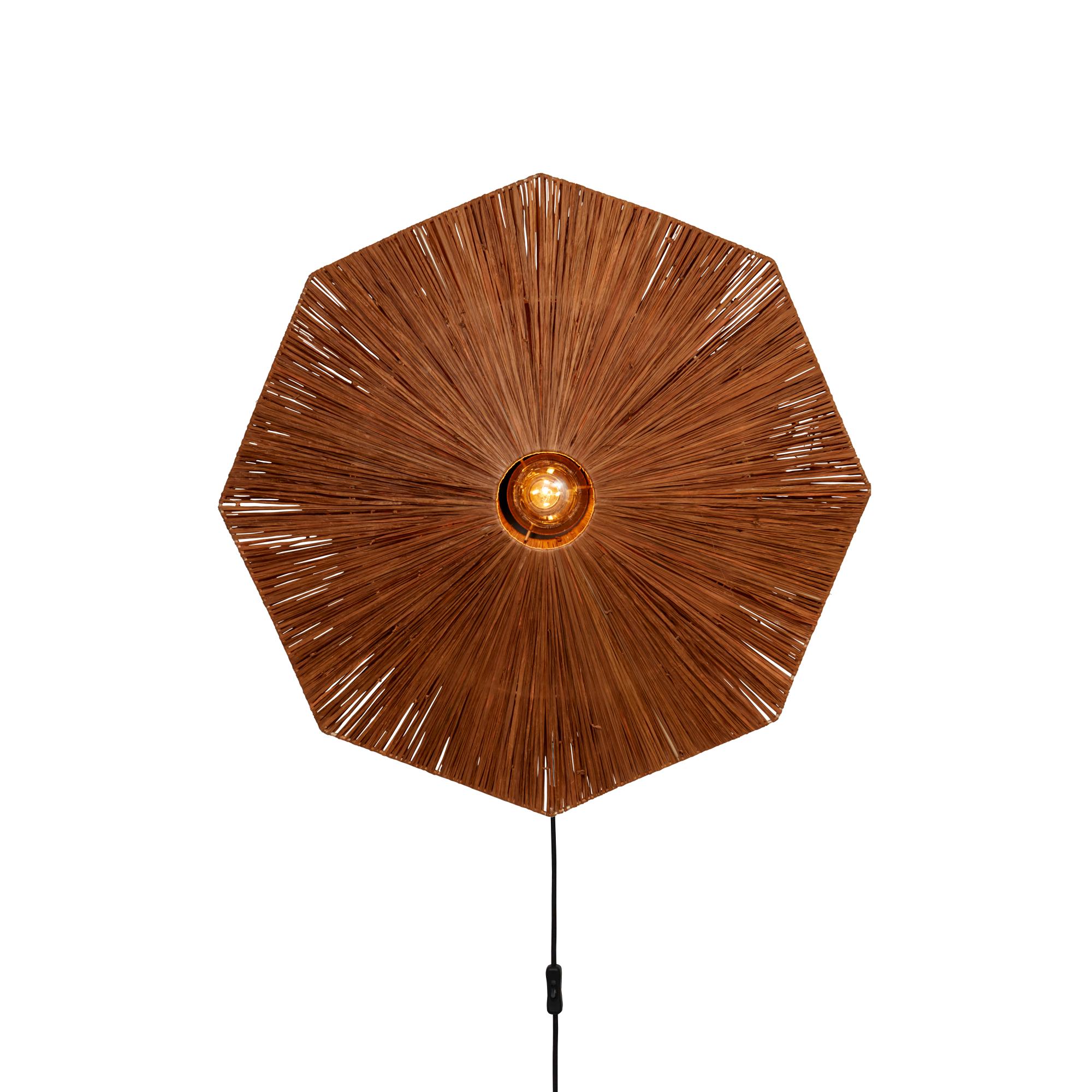 GOOD&MOJO Wandlamp Panama - Bruin - 65x7x65cm
