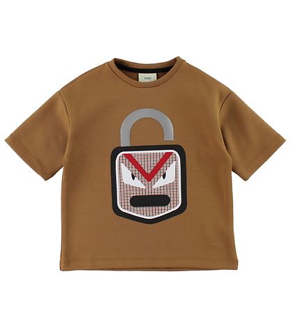 Fendi Kids T-shirt - 3/4 - Brun m. L?s