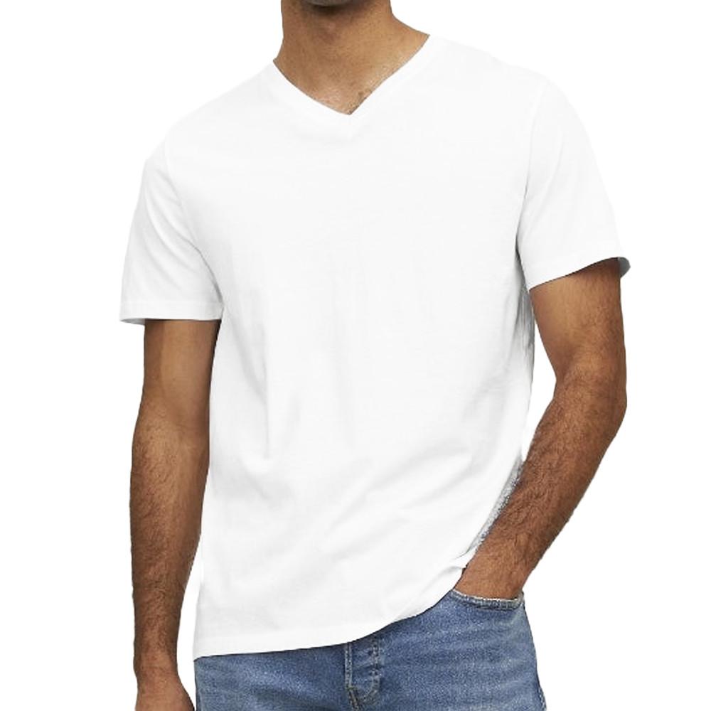 Jack & Jones T-shirt Blanc Homme Jack & Jones Basic V