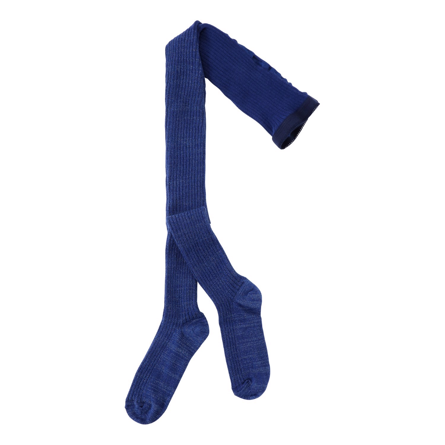 Glitter Rib Tights - Vibrant Blue