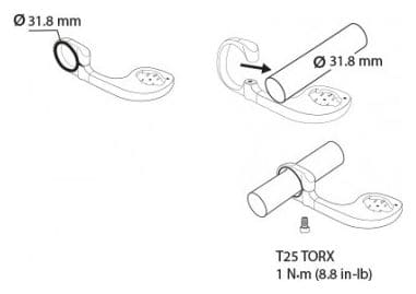 Bike Original Support Déporté Compatible Garmin & Bryton