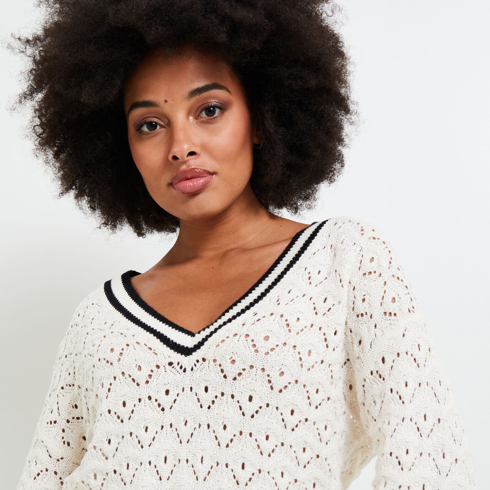Pull ajouré femme