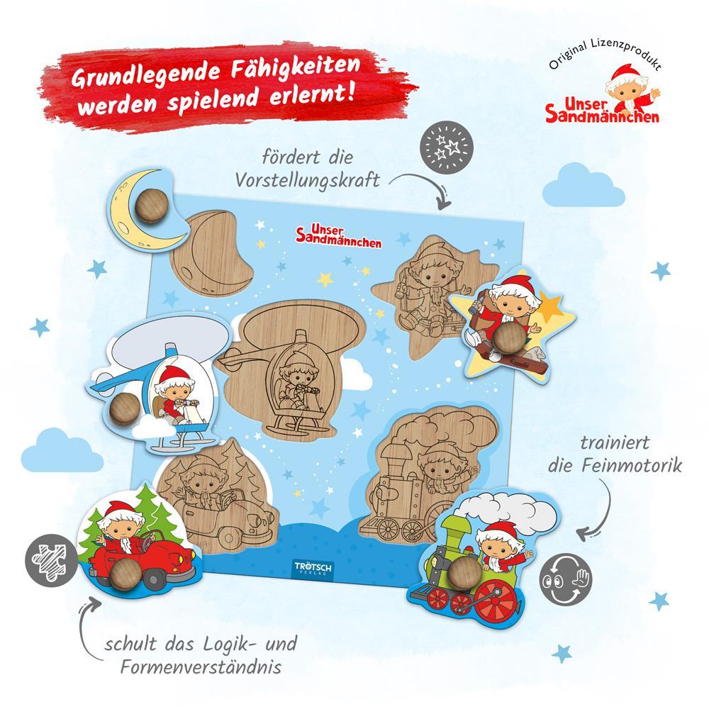 Unser Sandmännchen - Trötsch Unser Sandmännchen Holzlegespiel Fahrzeuge