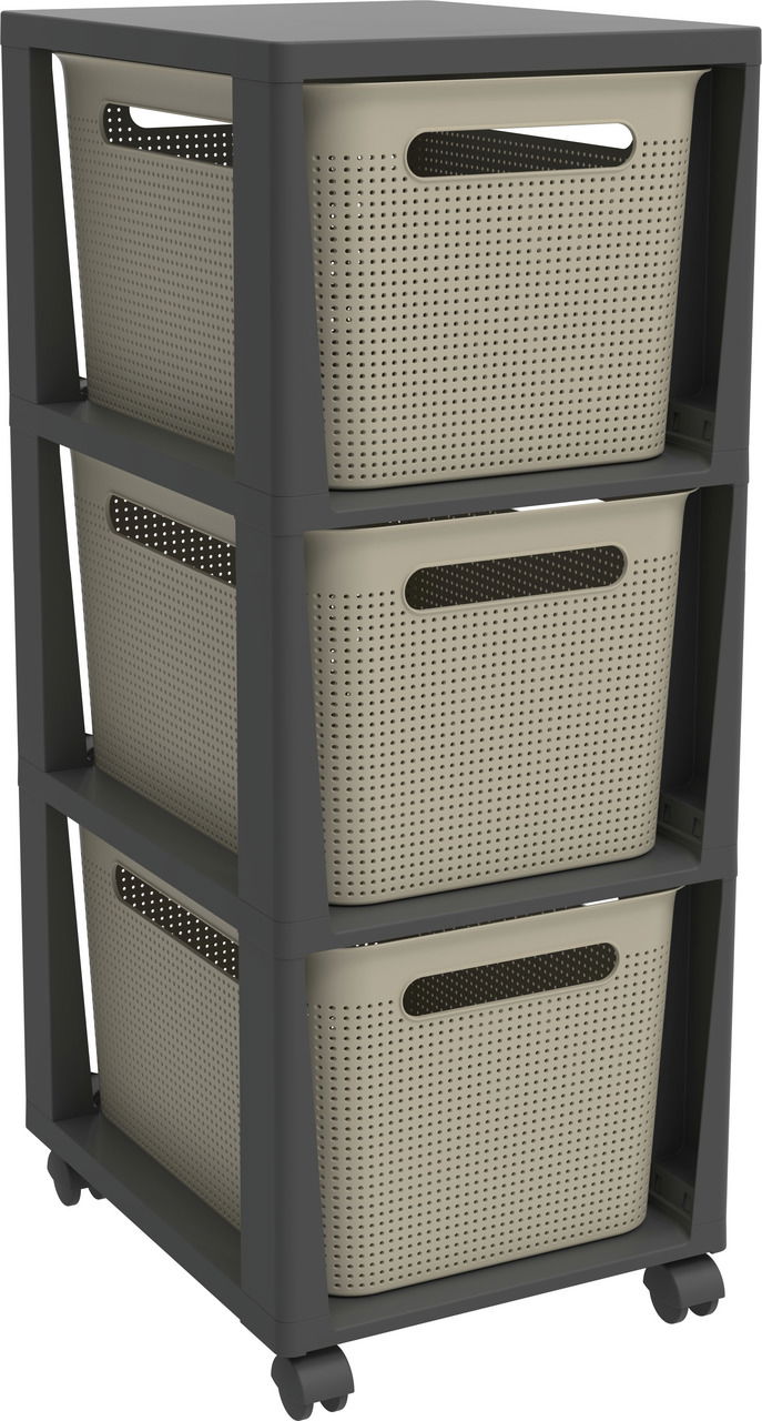 rotho Tower mit Rollen Brisen