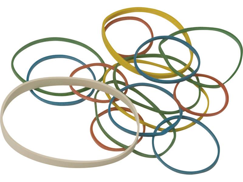 CONNECT Gummiband farbig, 75 Stück Gummiringe, 25 g