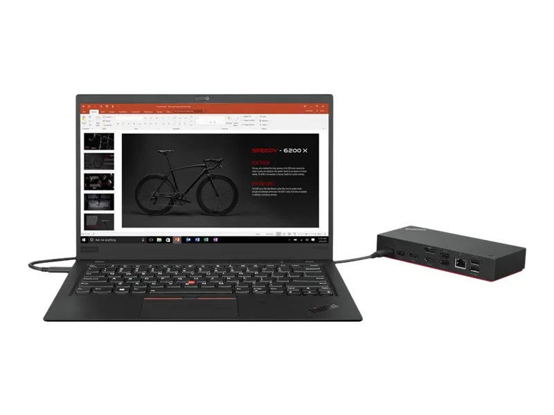 Lenovo® | ThinkPad Universal USB-C Dock - Dockingstation - USB-C - HDMI, 2 x DP - GigE - 90 Watt - Sort