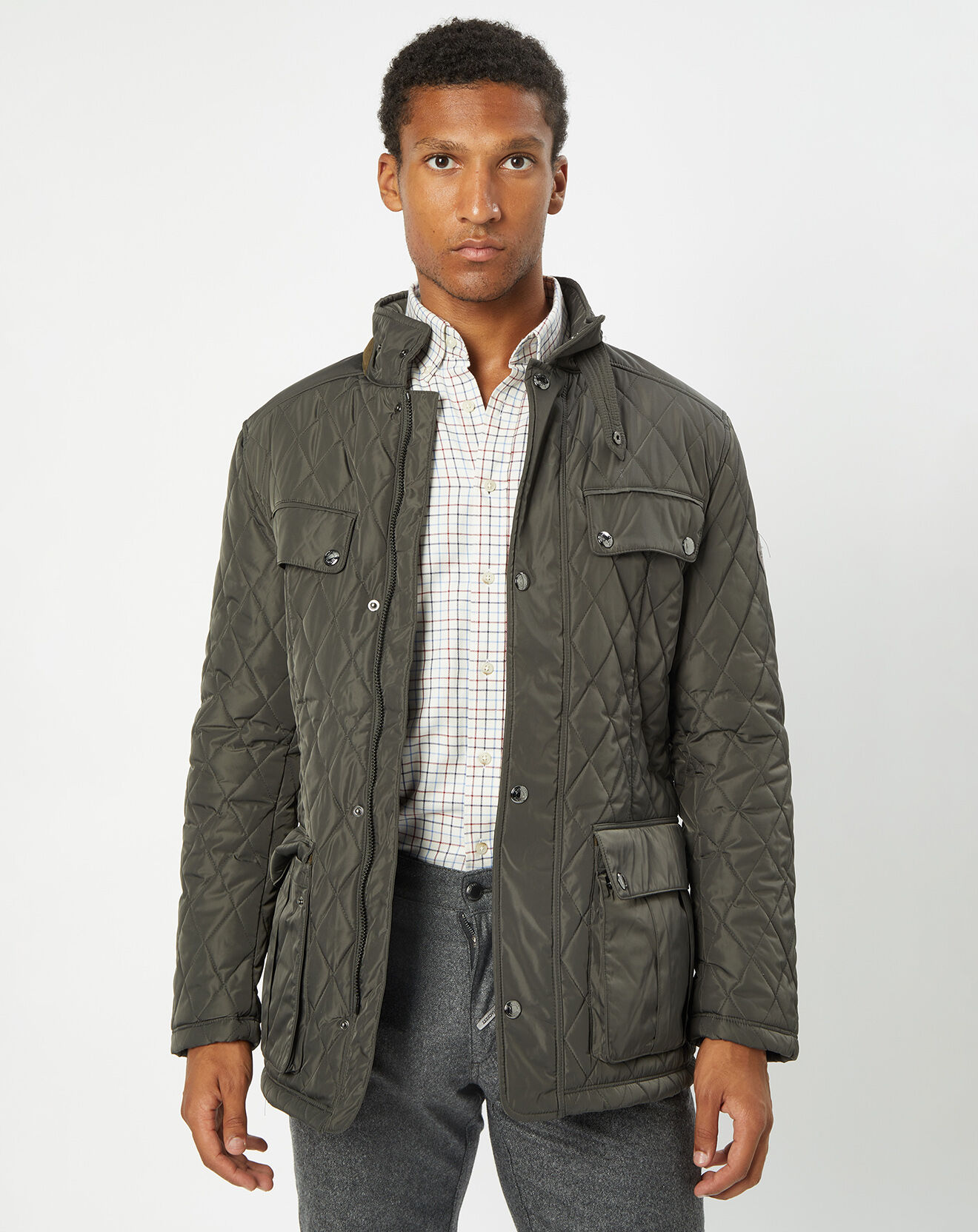 Hackett London Parka légère Ex Olborne gris foncé