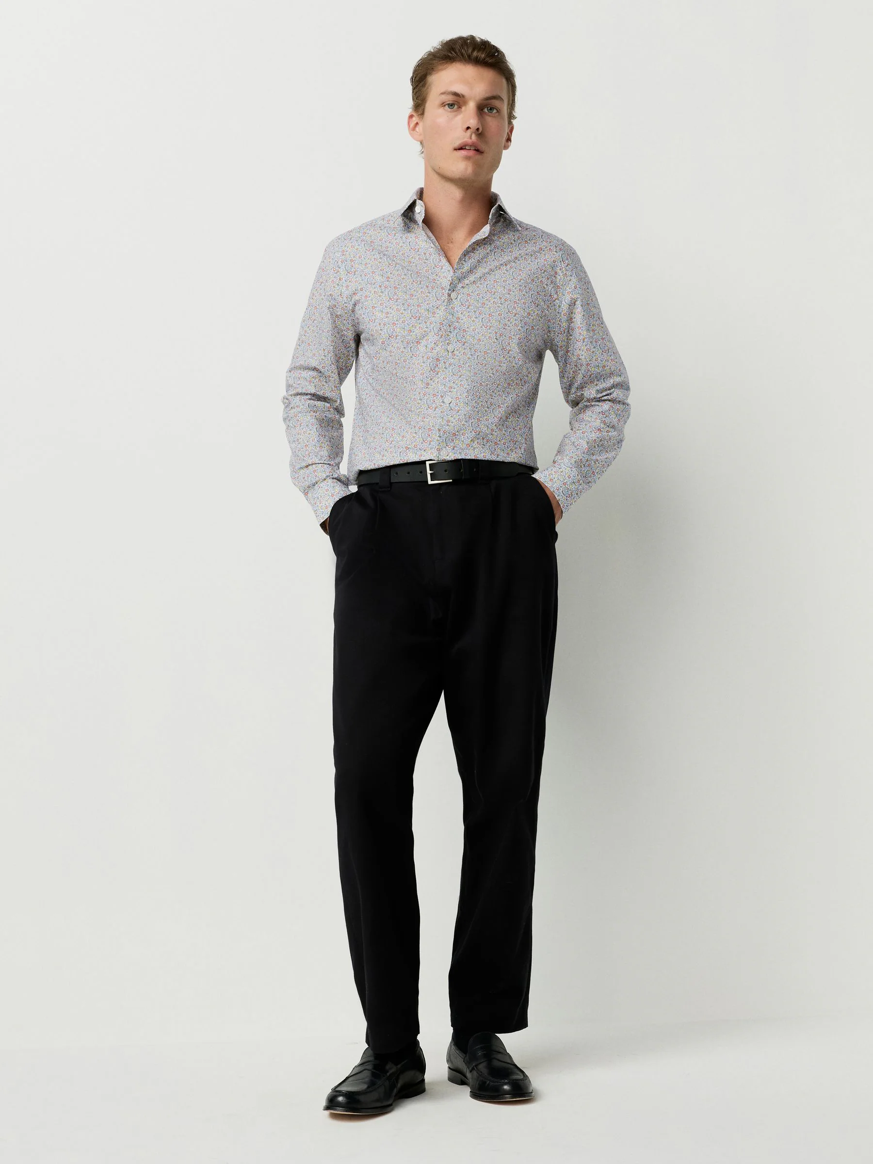 Multi Coloured Ditsy - Long Sleeve 100% Cotton Shirt