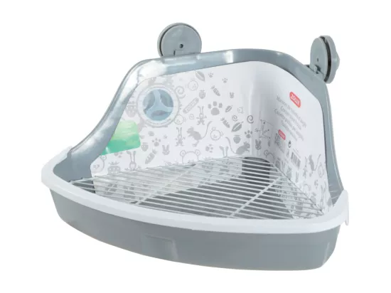 Maison de toilettes d'angle pour rongeurs 32x25 cm