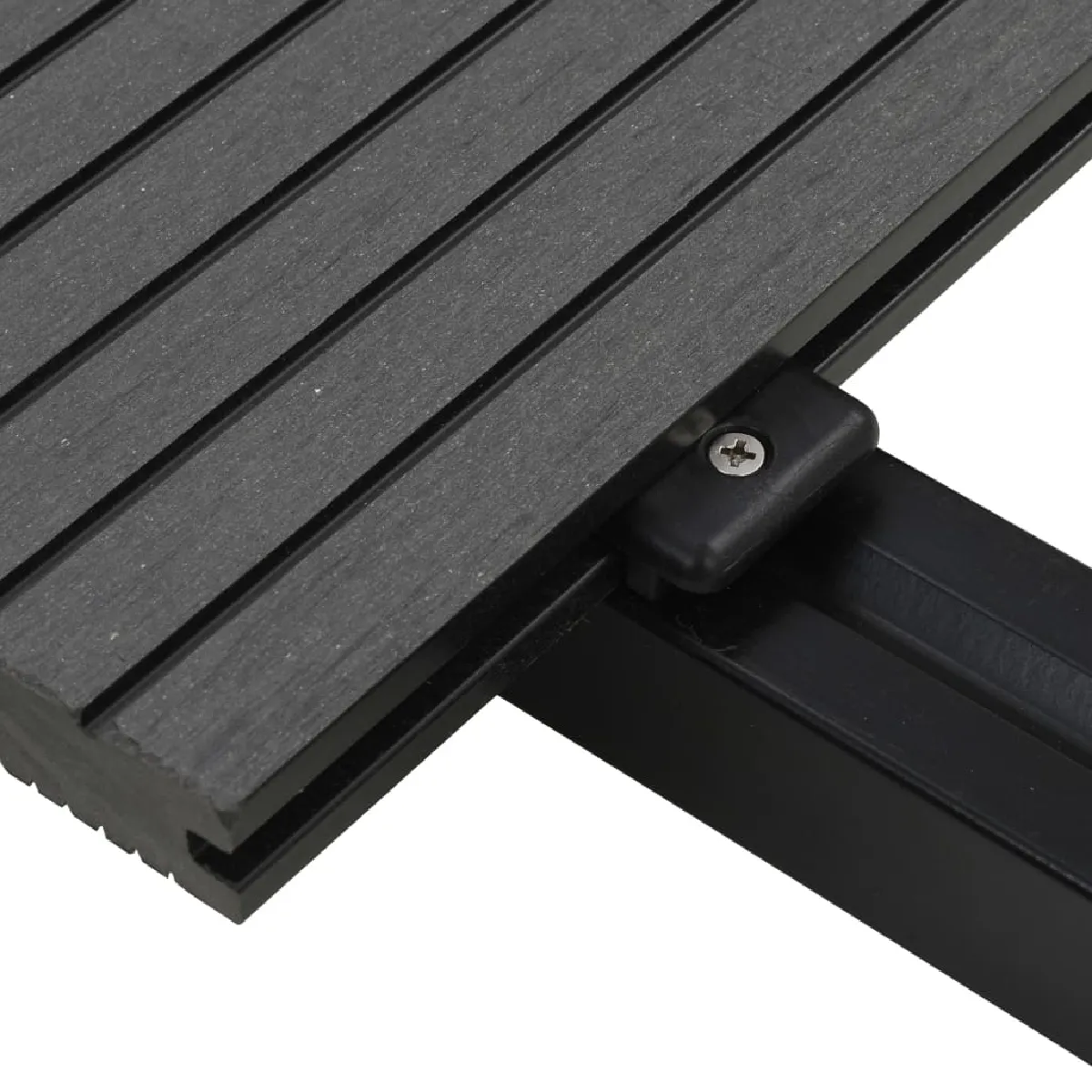 vidaXL Panneaux de terrasse solides et accessoires WPC 10m² Gris