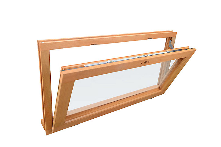 Fenêtre abattant bois GoodHome - l.60 x h.45 cm