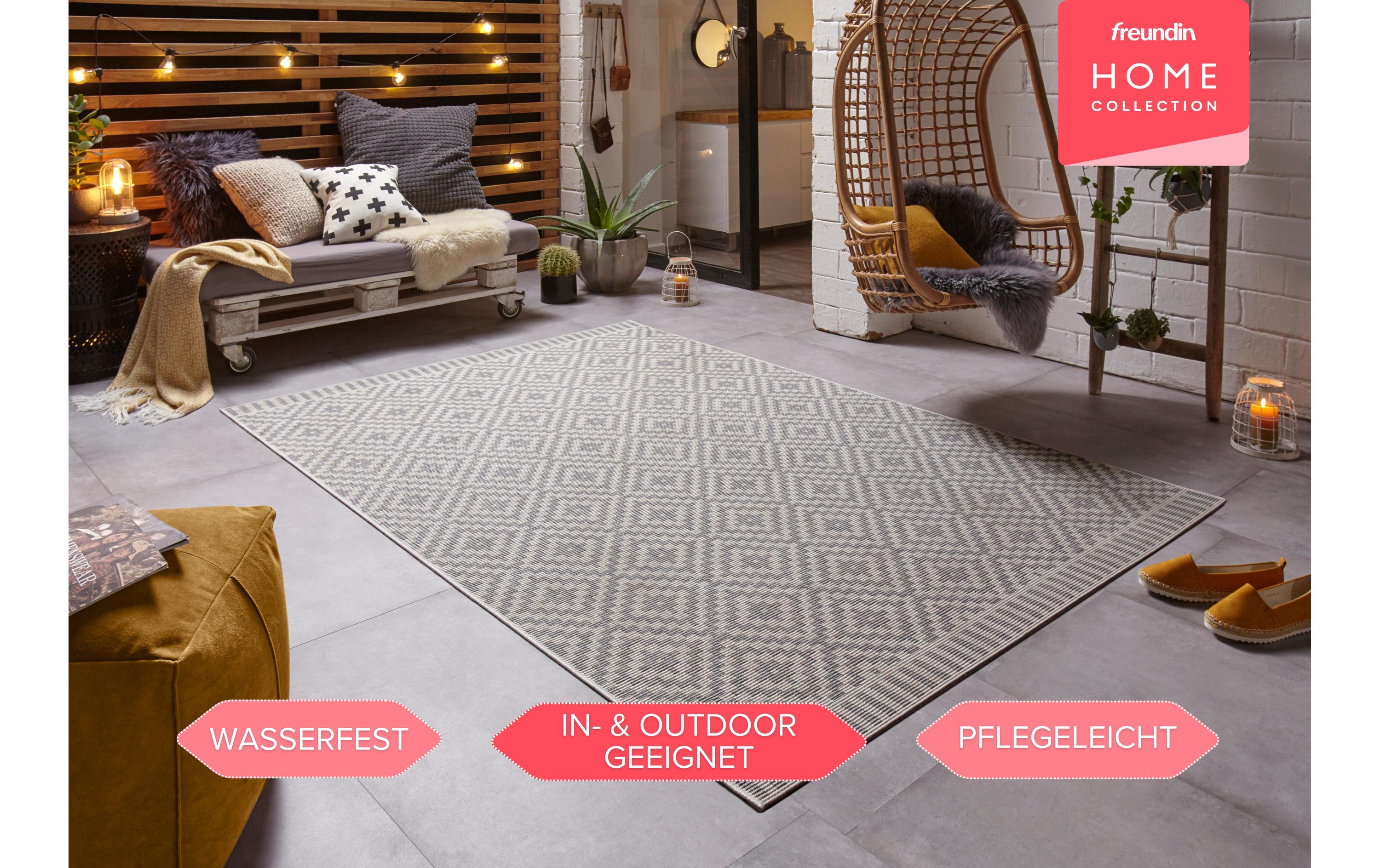 Teppich Breeze 160 x 230 cm, GrauIn- & Outdoor Teppich