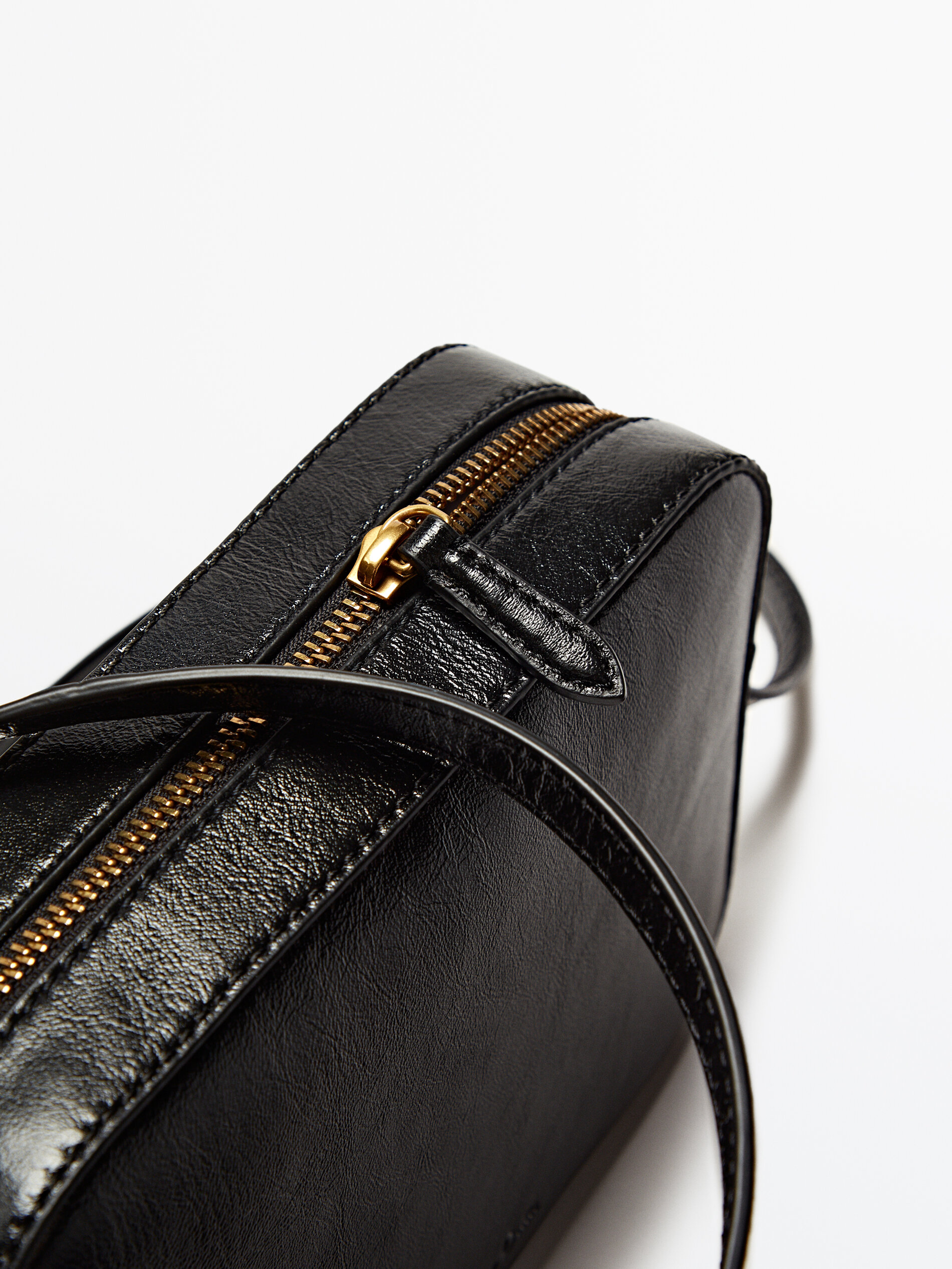 Bolso cámara piel - NEGRO