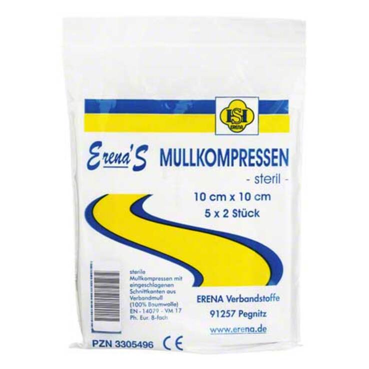 Erena Steril Mullkompresse 10x10, 5X2 St