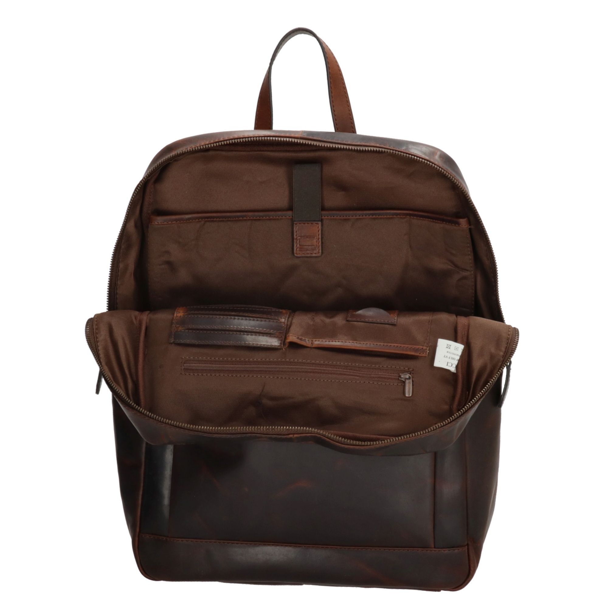 Genicci Noble Rugzak Musk 15,6 inch Donkerbruin
