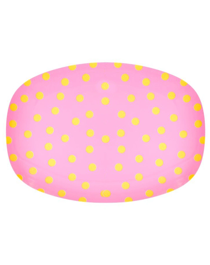 Melamin-Teller ORANGE DOT (16,5xx23) rechteckig