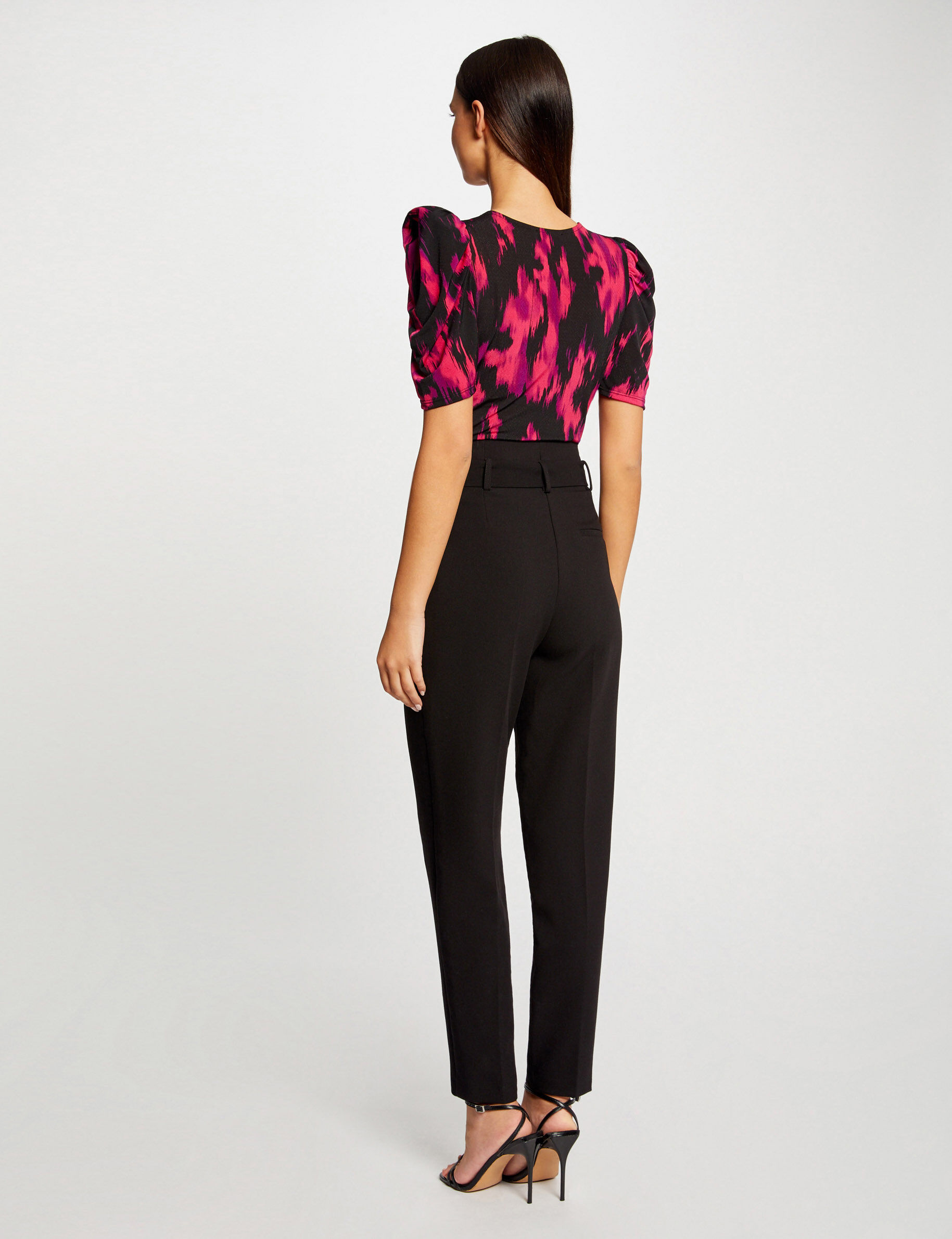 T-shirt manches courtes imprimé abstrait multico femme - multico