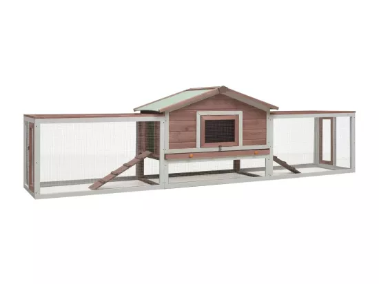 Clapier Moka 310x70x87 cm Pin massif et sapin