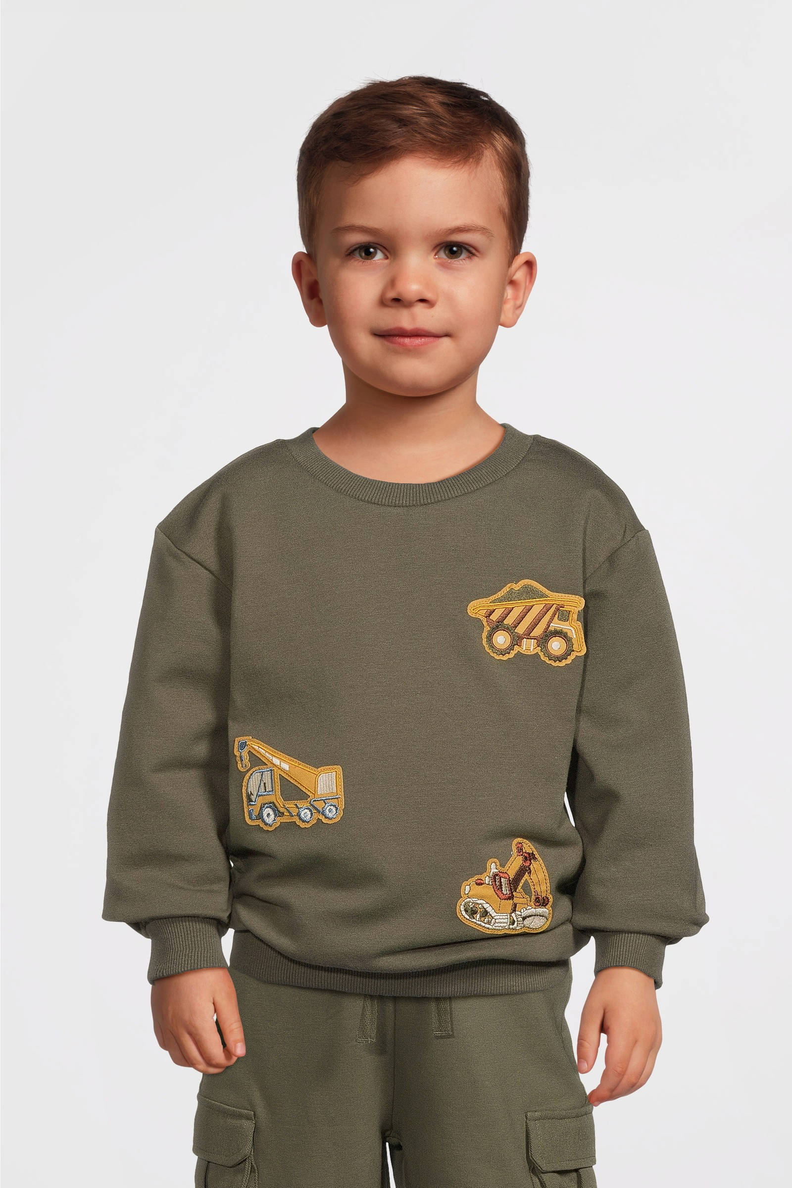 NAME IT sweater NMMNICE met printopdruk groen