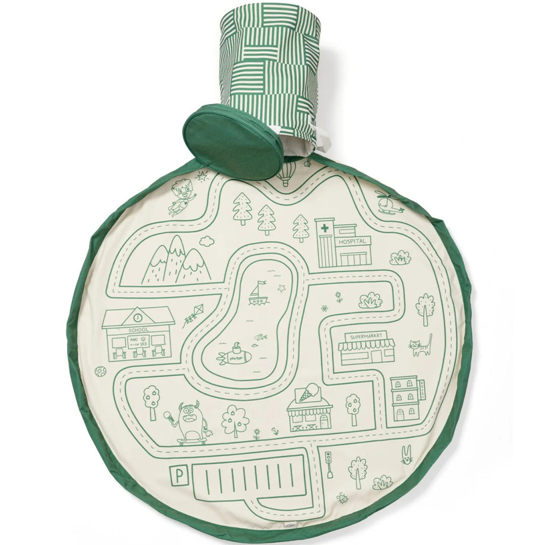play&go opbergmand en speelkleed soo - road