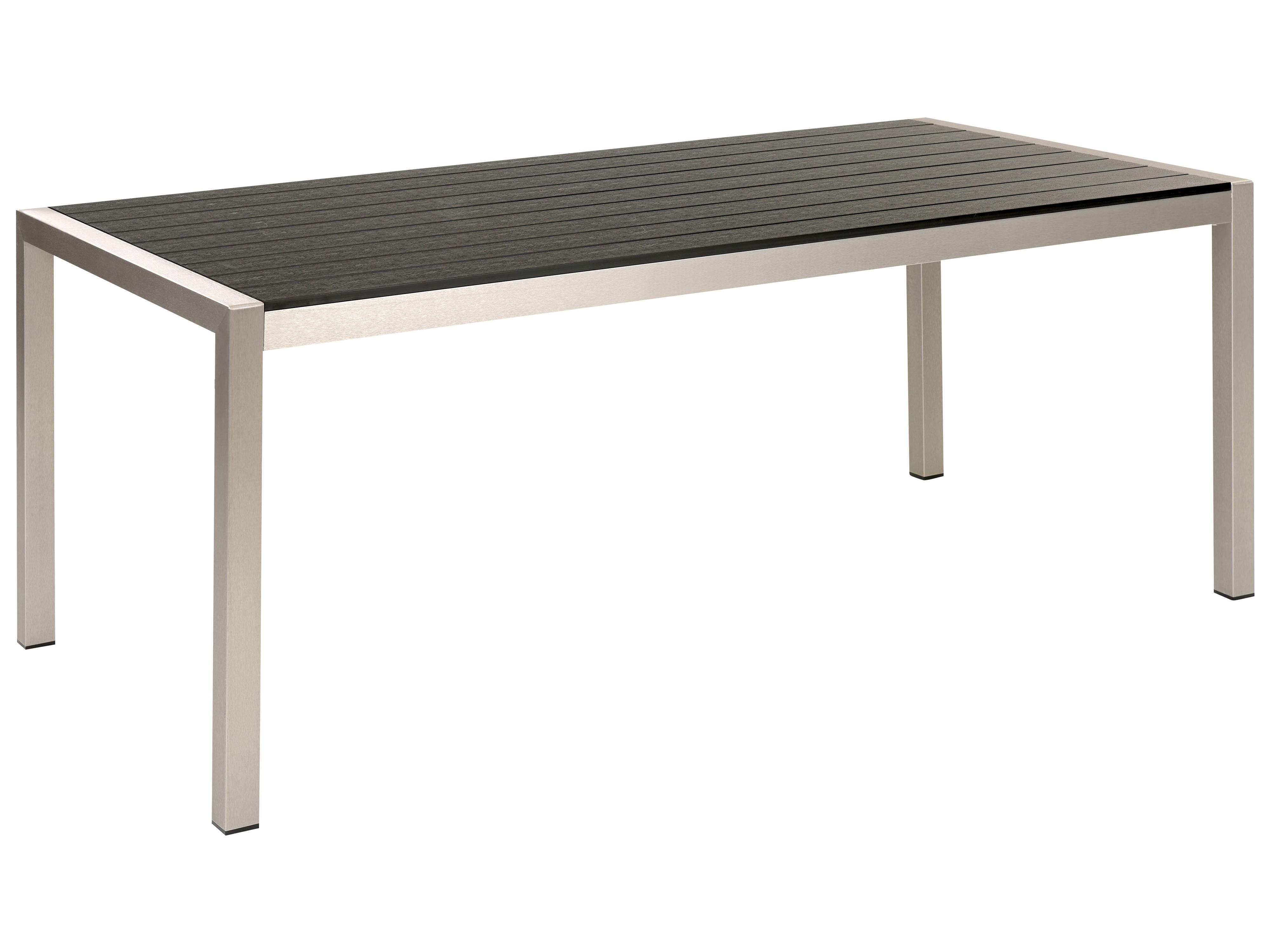 Tuin eettafel VERNIO 180 cm 90 cm Metaal Zwart/zilver