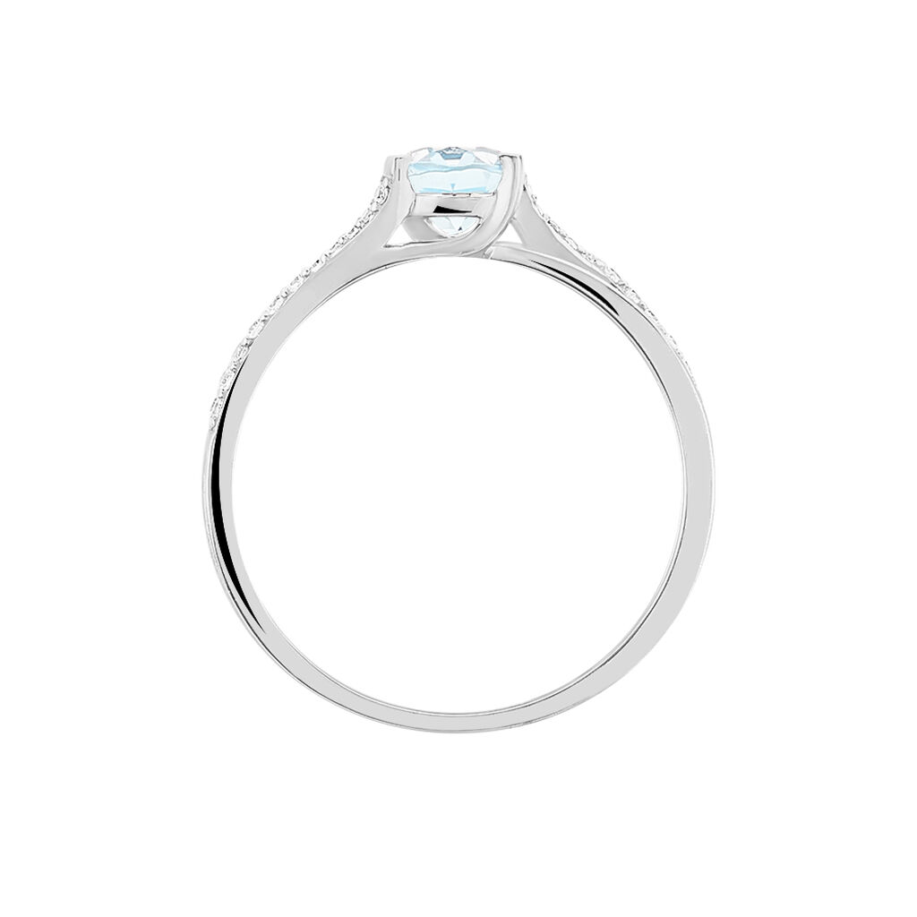 Bague Marie-eva Or Blanc Topaze Et Oxyde De Zirconium