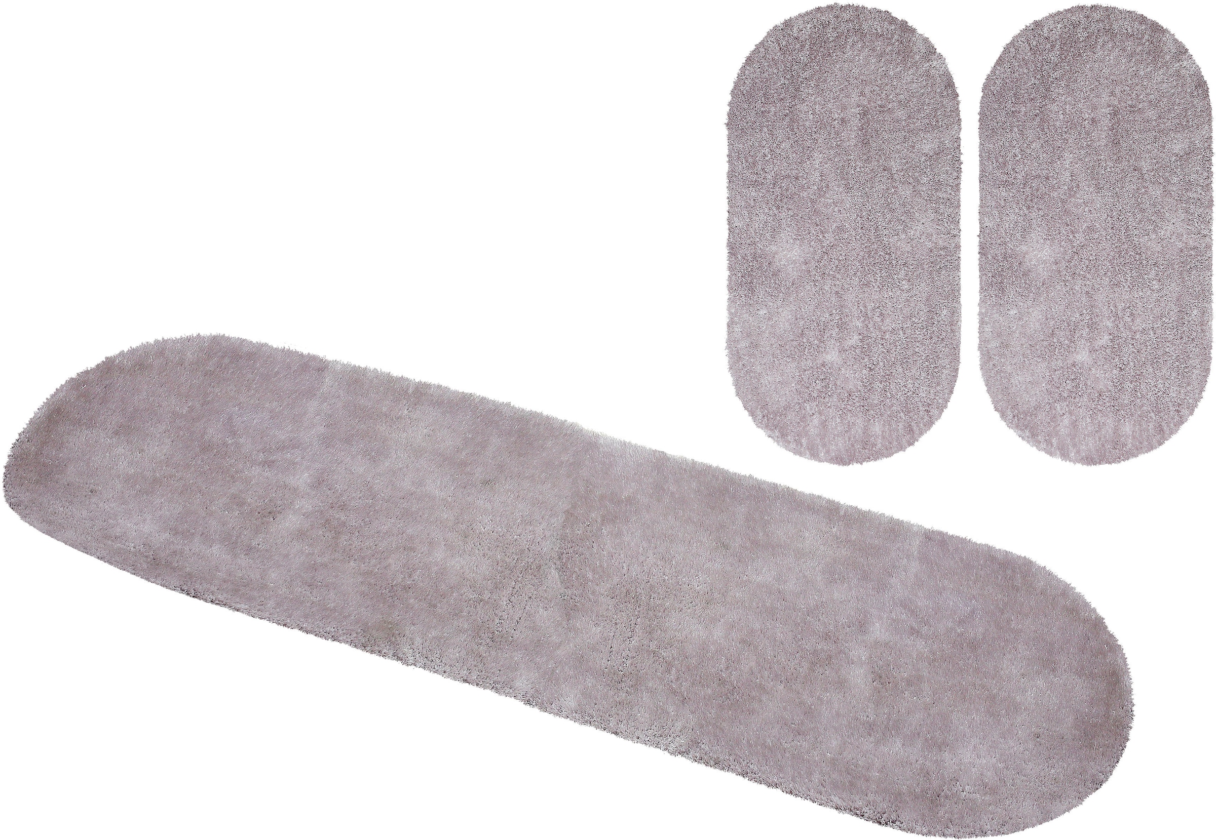 Bruno Banani Hochflor-Bettumrandung »Dana Teppich, Kundenliebling« Höhe 30 mm 3 tlg. unifarben, Mikrofaser, pflegeleicht, Bettvorleger, Schlafzimmer