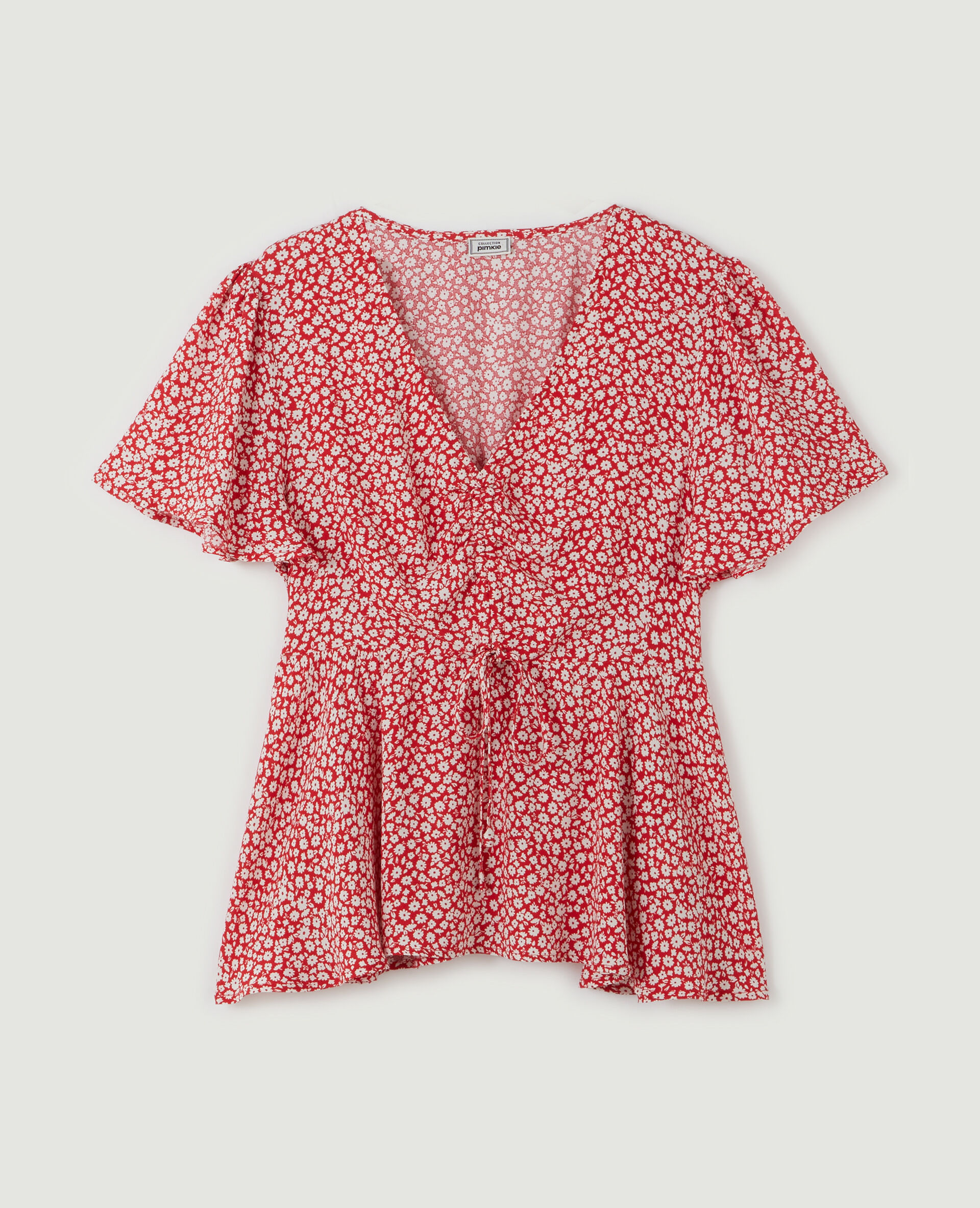 Top en tissu fluide - Rouge