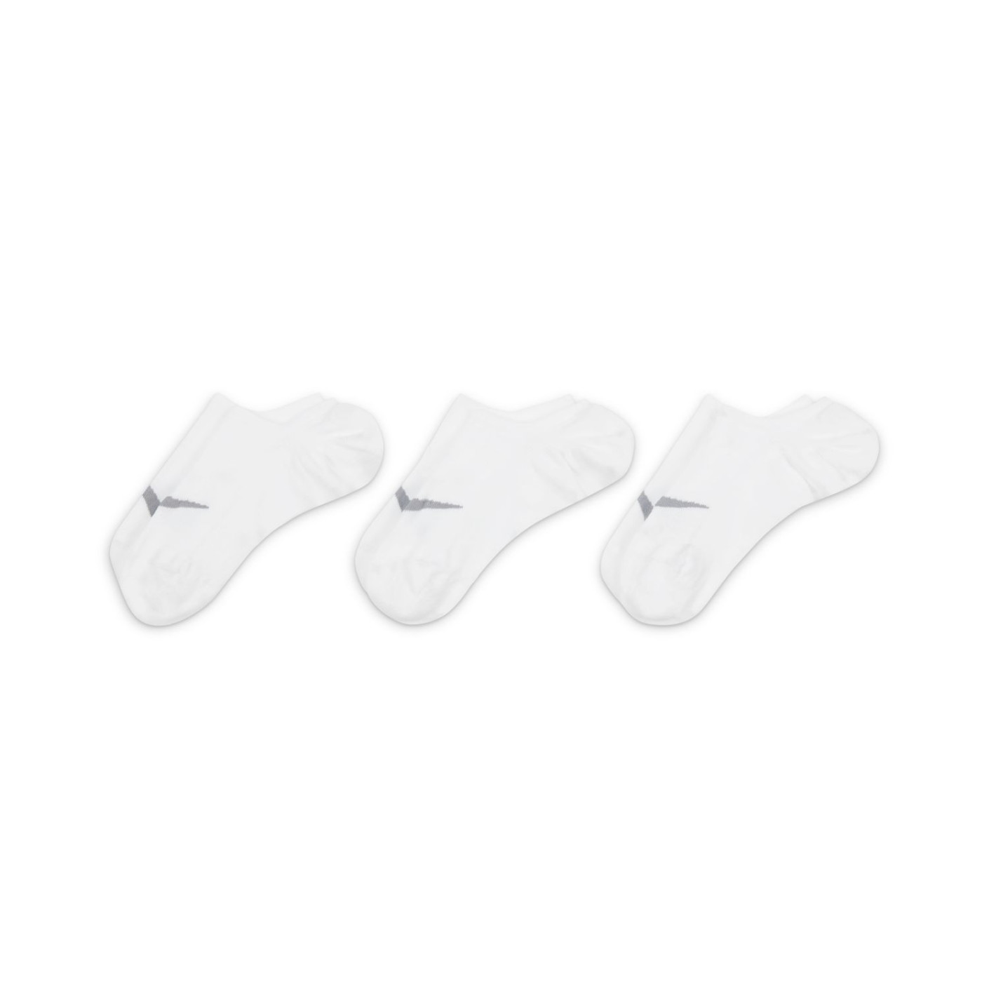 Nike Everyday Plus Lightweight Enkelsokken 3-Pack Dames Wit Grijs