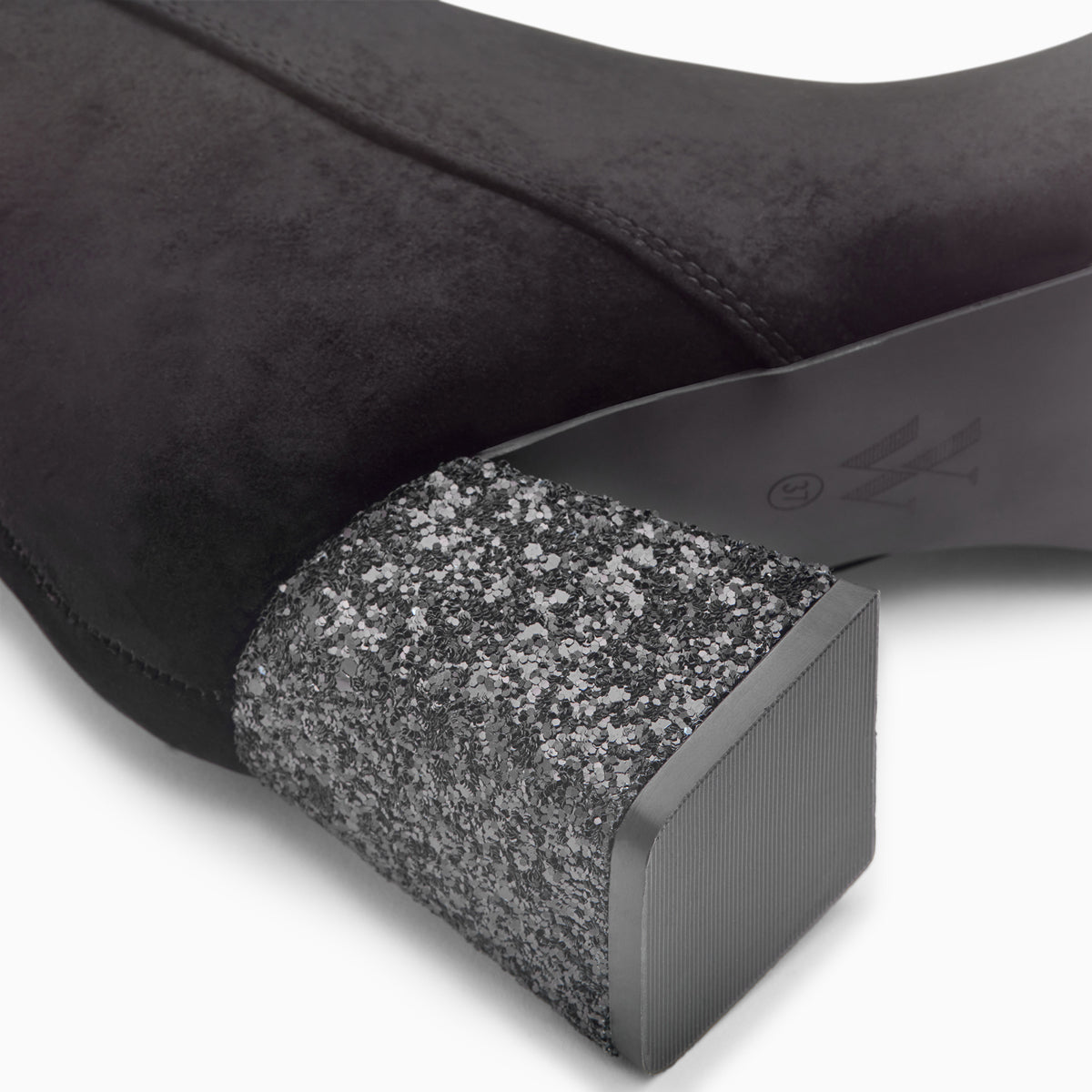 Bottines-Bottines New York noires à talon pailleté