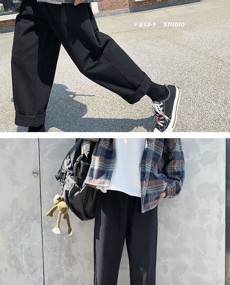 FOEV - Effen cropped rechte broek