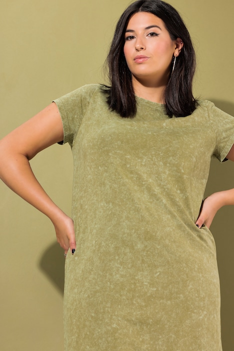 Maxikleid, A-Line, Jersey, Vintage-Optik