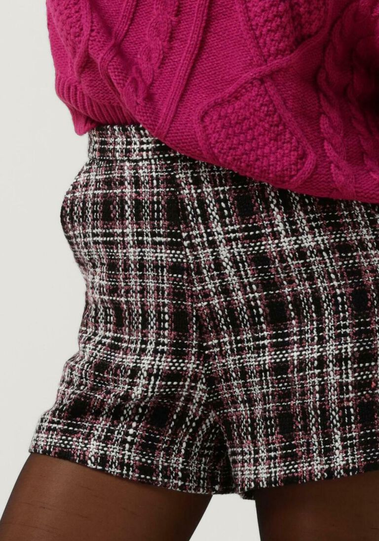 COLOURFUL REBEL roze colourful rebel shorts kendall boucle check short