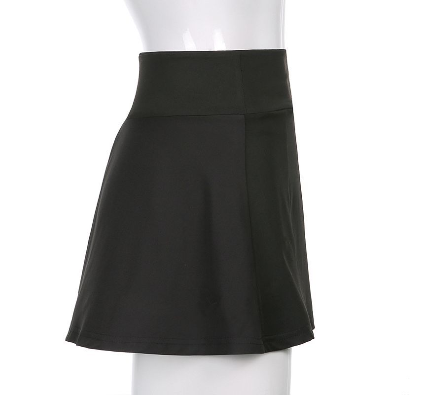 BrickBlack - Mini A-lijn rok met hoge taille