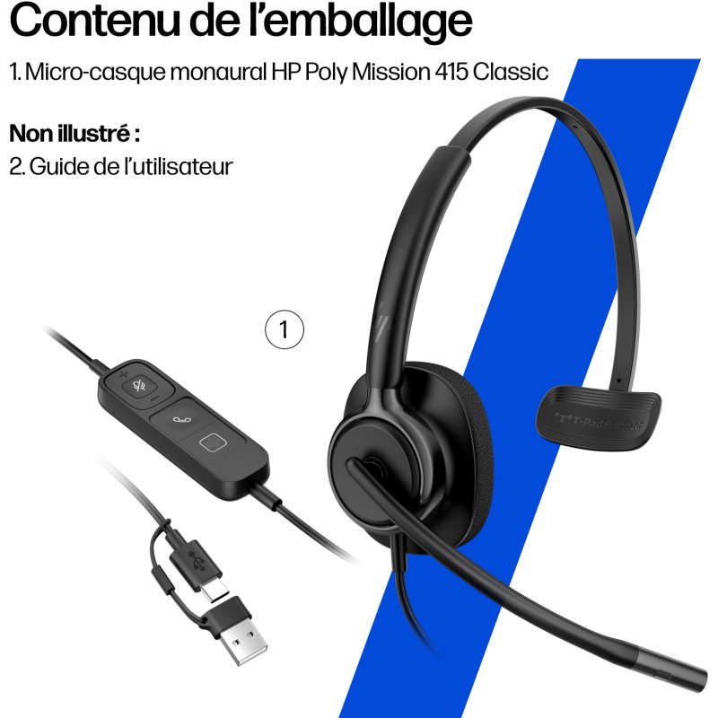 HP Poly Micro-casque filaire USB binaural Mission 425