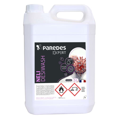 Lessive liquide désinfectante Paredes Expert Neli DesiWash bidon de 5L