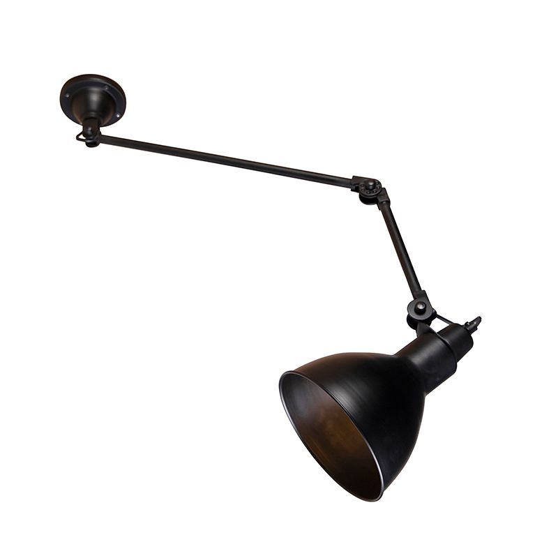 Smart wandlamp zwart verstelbaar incl. Wifi A60 - Wye