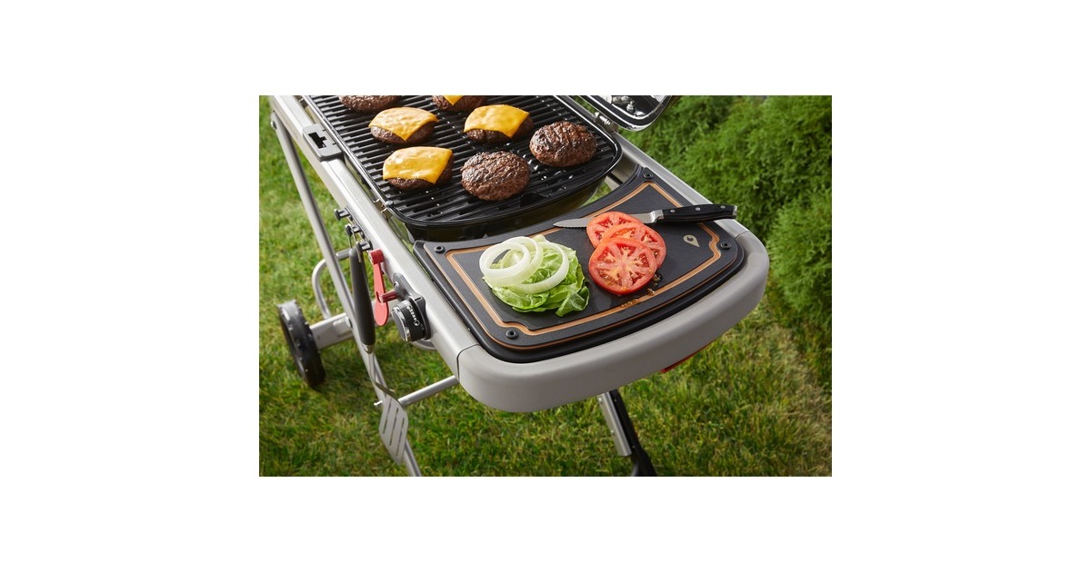 WeberTraveler Reversible Prep & Serve Board snijplank  (Bruin)