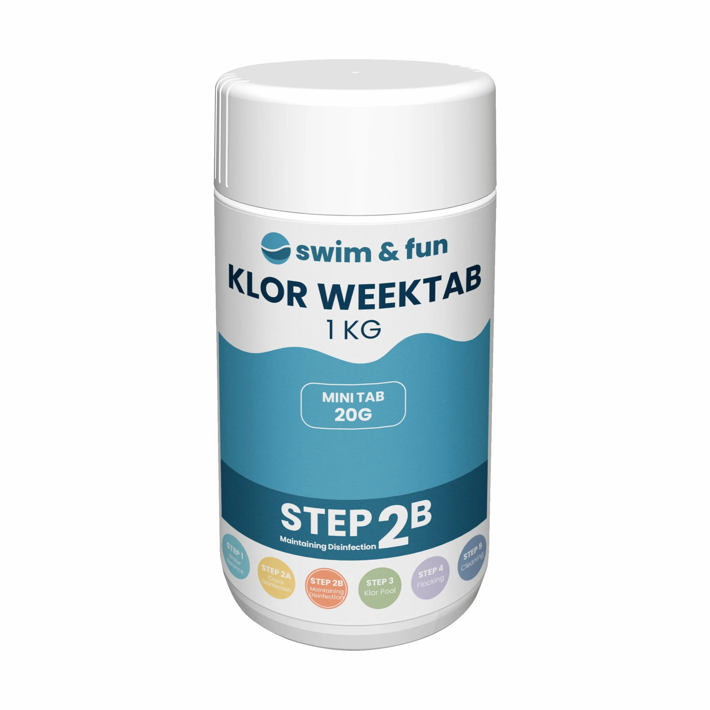 Swim & Fun Klor Vandplejemiddel WeekTab - 50 stk.