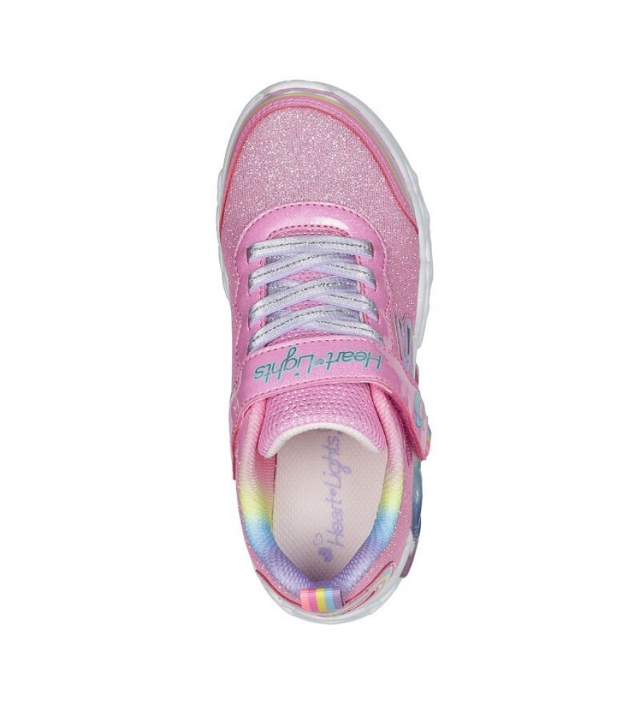 Tênis Skechers Infinite Heart Lights rosa