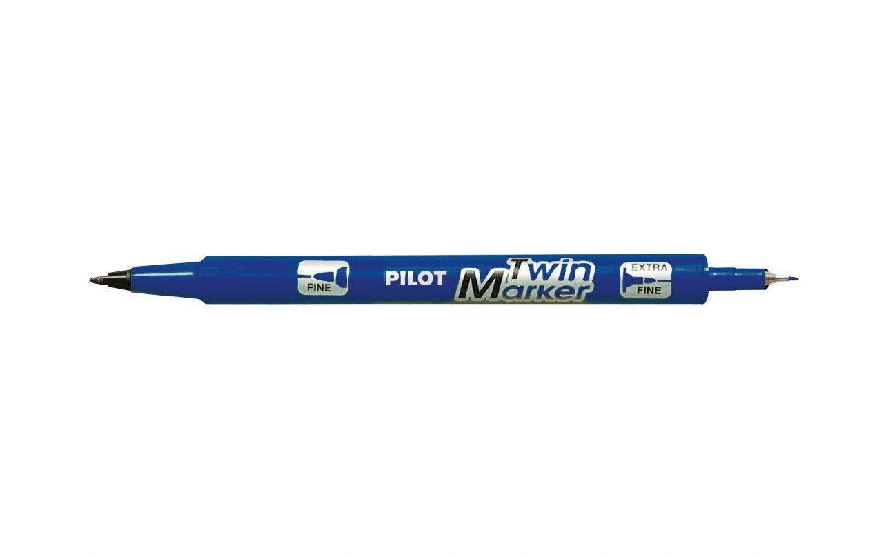 Permanent-Marker Twin BlauStift mit zwei Spitzen, blau
