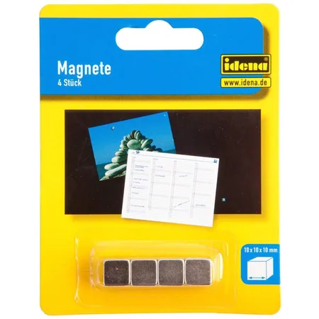 Idena Magnete Würfelform 4 Stück, 10x10x10mm