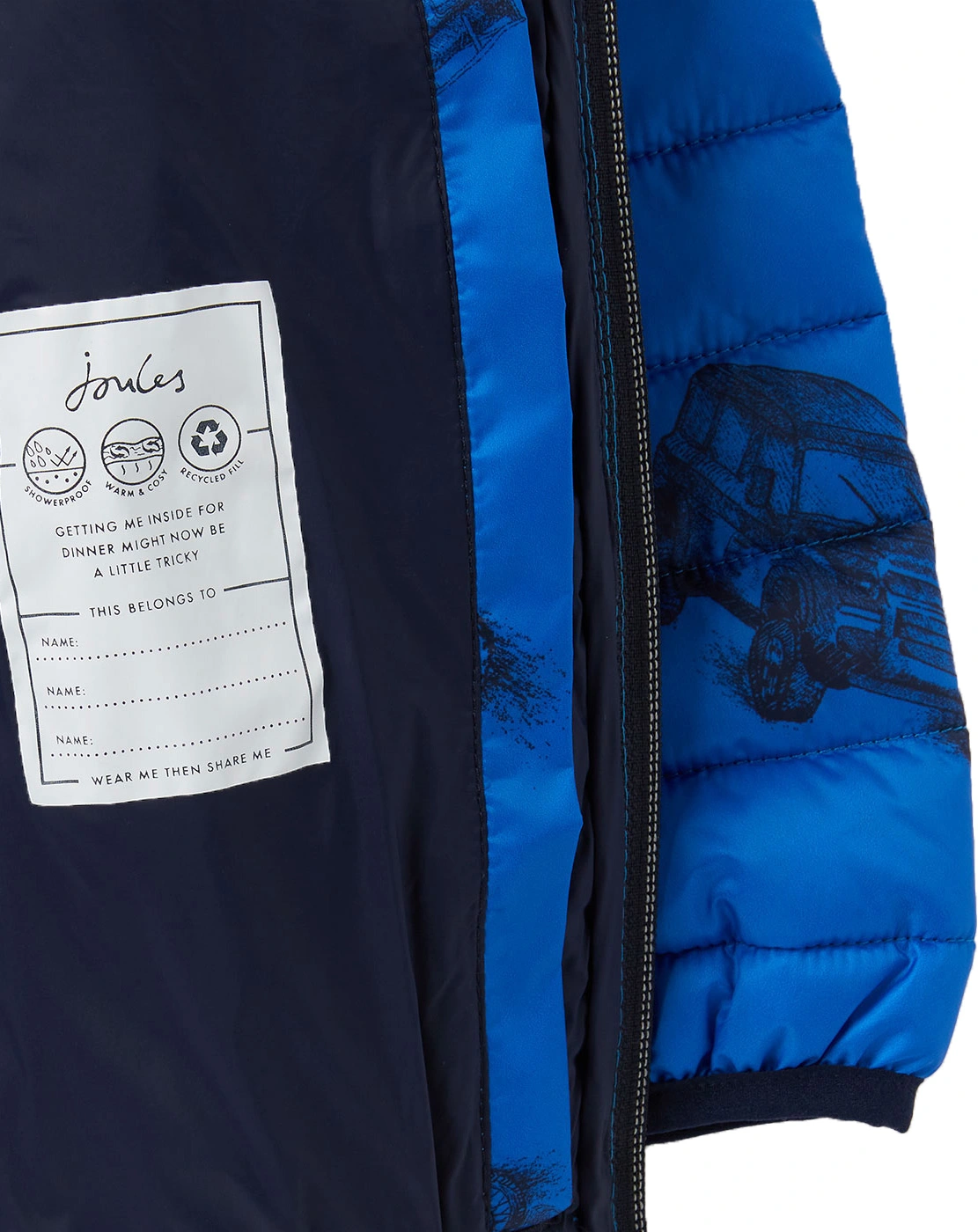 Steppjacke PRINTED CAIRN in blau