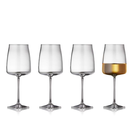 Lyngby Glas Krystal Zero 4-pak Hvidvinsglas, Klar, 43 cl