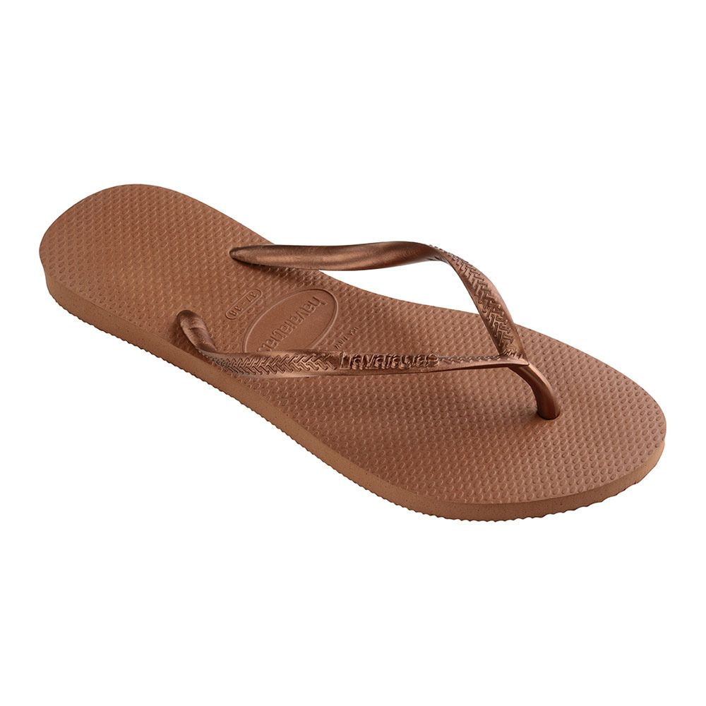 Havaianas SLIM - Tongs Femme rust/metallic copper